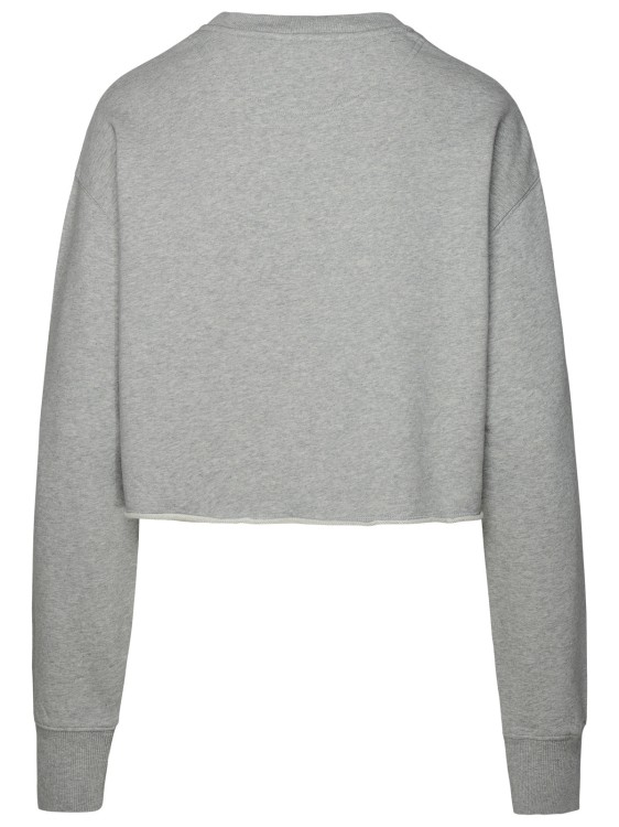 Shop Stella Mccartney Crop Sweatshirt In Grey