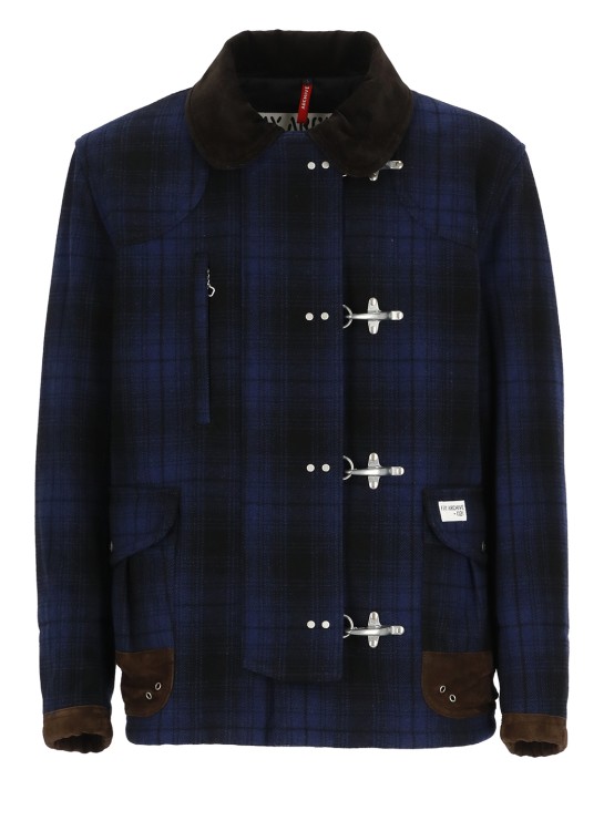 Fay 4 Hooks - Wool Jacket With Hooks In Blue