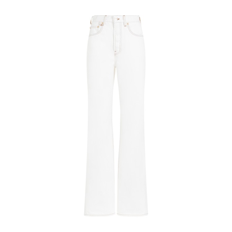 Jacquemus Le De-nimes Droit Off White Cotton Jeans