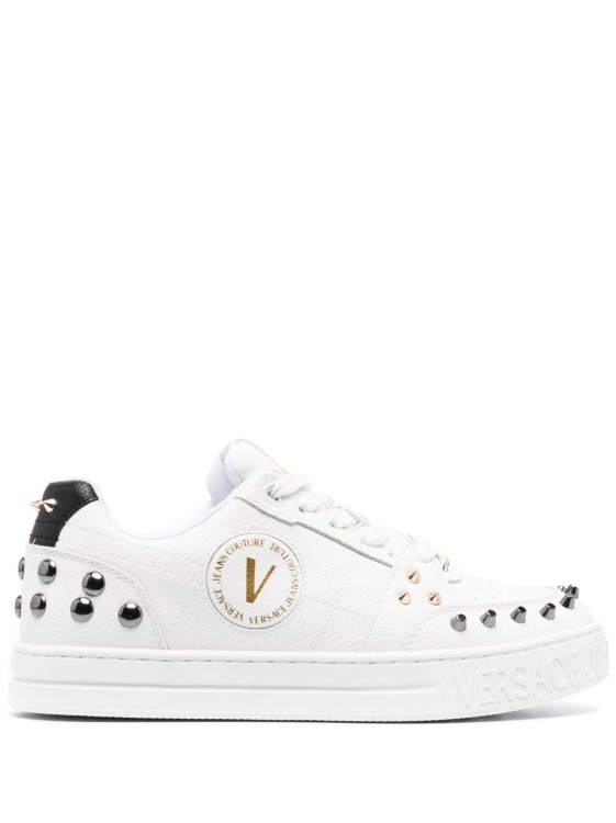 VERSACE JEANS COUTURE WHITE LEATHER SNEAKERS
