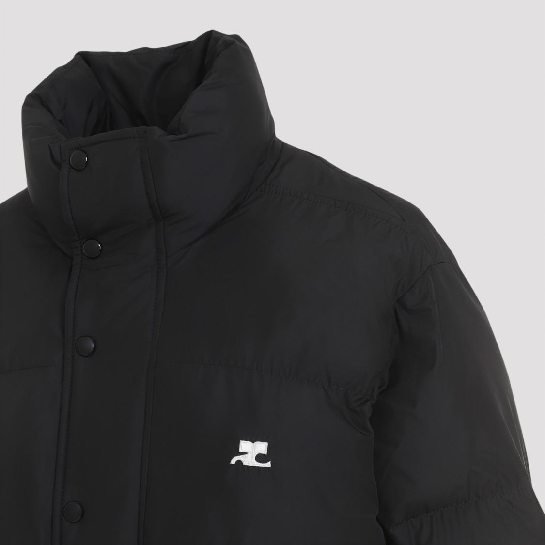 Courrèges Black Insulated Puffer Jacket In Black