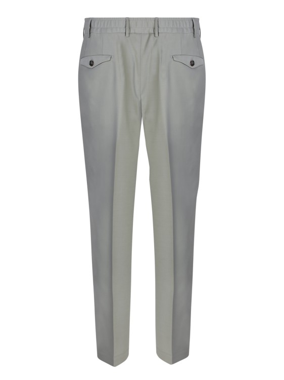 Shop Dell'oglio Sage Green Wool Bland Trousers