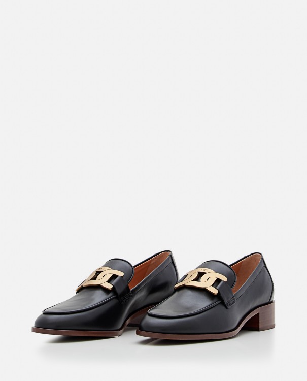 Shop Tod's 35mm Leather Loafers In Black