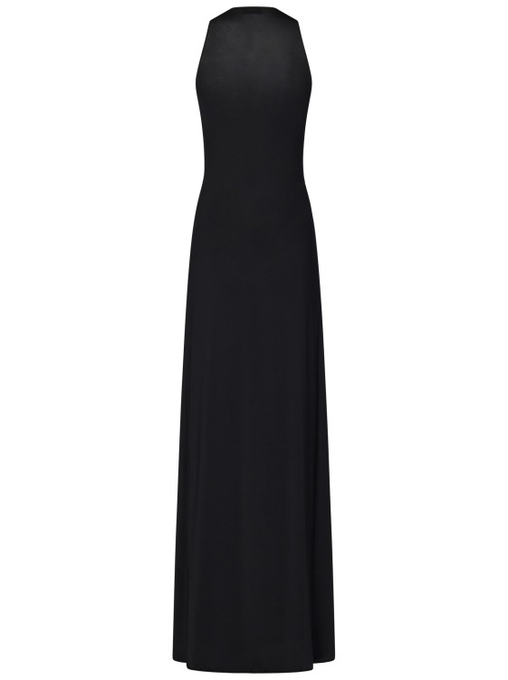 Shop Coperni Cut-out Triangle Black Stretch Jersey Long Dress