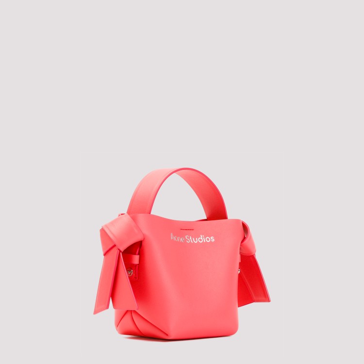 Shop Acne Studios Electric Pink Calf Leather Bag In Burgundy