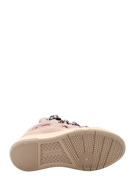 Shop Lanvin Suede And Mesh Sneakers In Pink