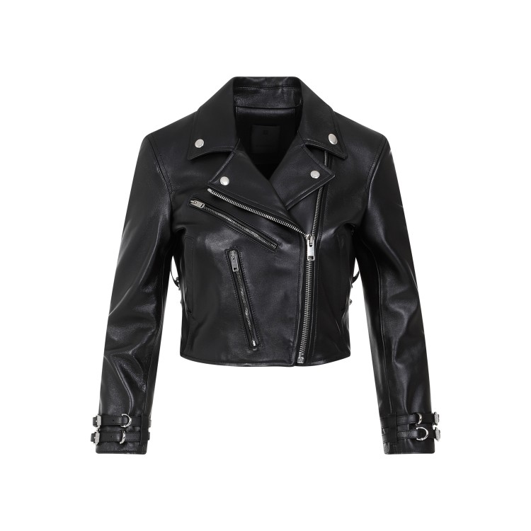 Shop Givenchy Black Lamb Leather Jacket