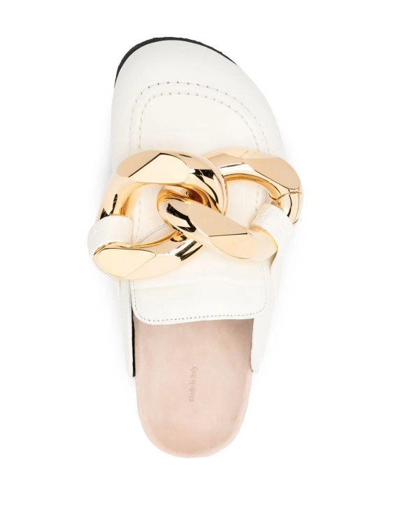 Shop Jw Anderson White Chain Detail Slippers