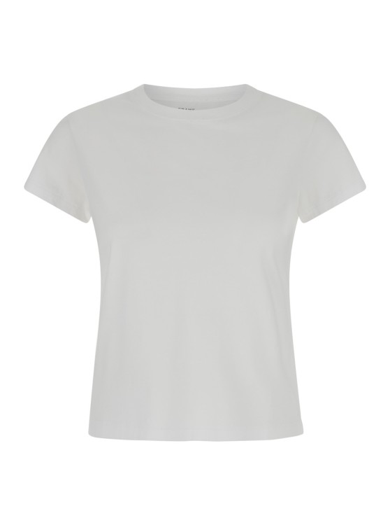 Shop Frame White Crewneck T-shirt In Jersey