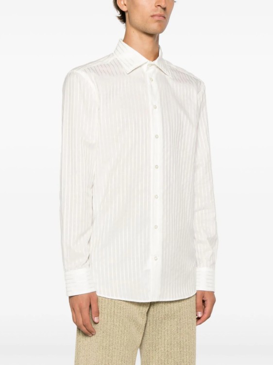 Shop Etro White Stripe Shirt
