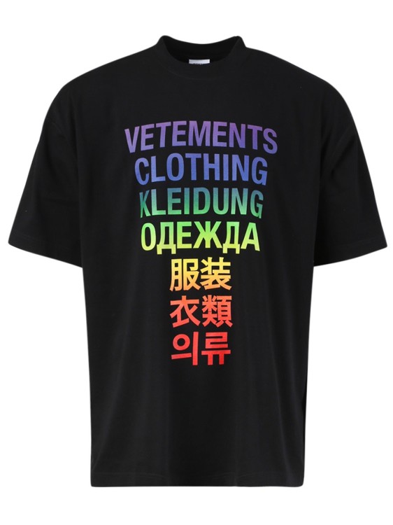 Vetements Translation T-shirt Tshirt In Black