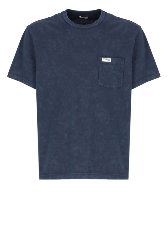 Fay Logoed T-shirt In Blue