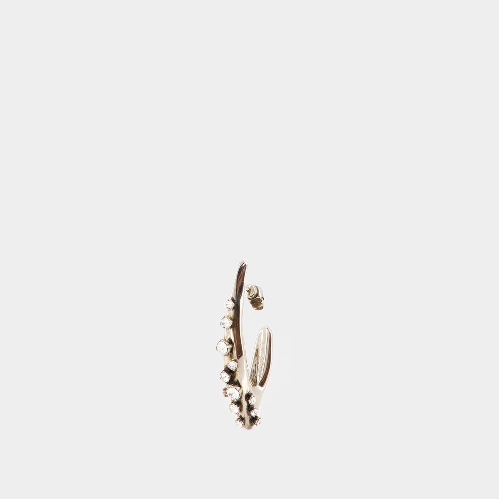 Alexander Mcqueen Pave Faceted Ohrringe - - Silber In Silver
