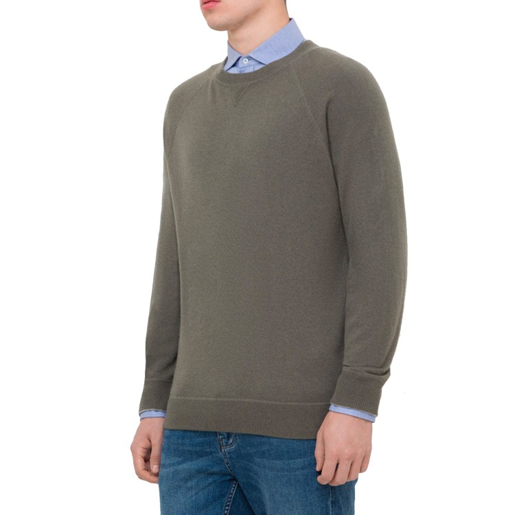 Shop Brunello Cucinelli Grey Cashmere Sweater