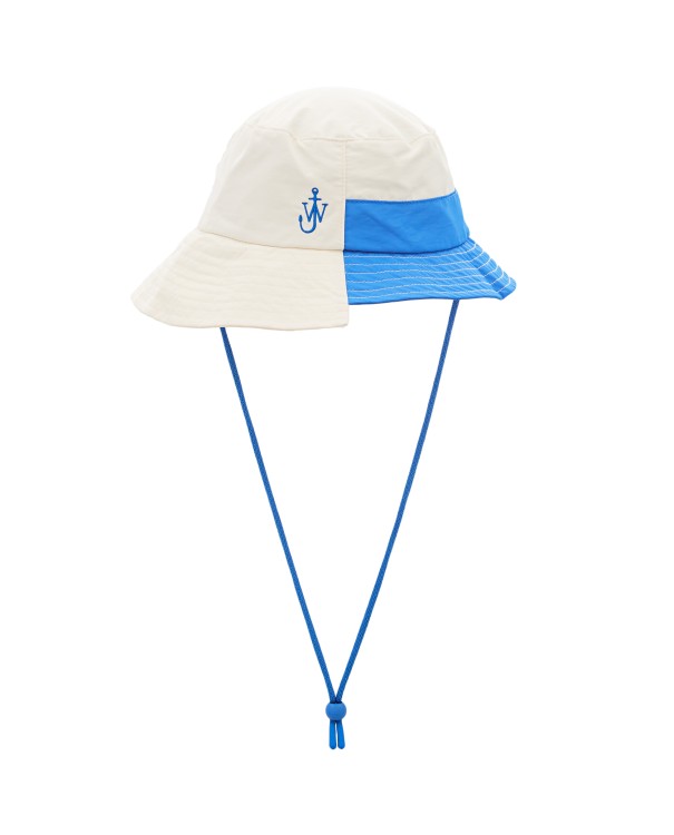 Shop Jw Anderson Asymmetric Bucket Hat In White