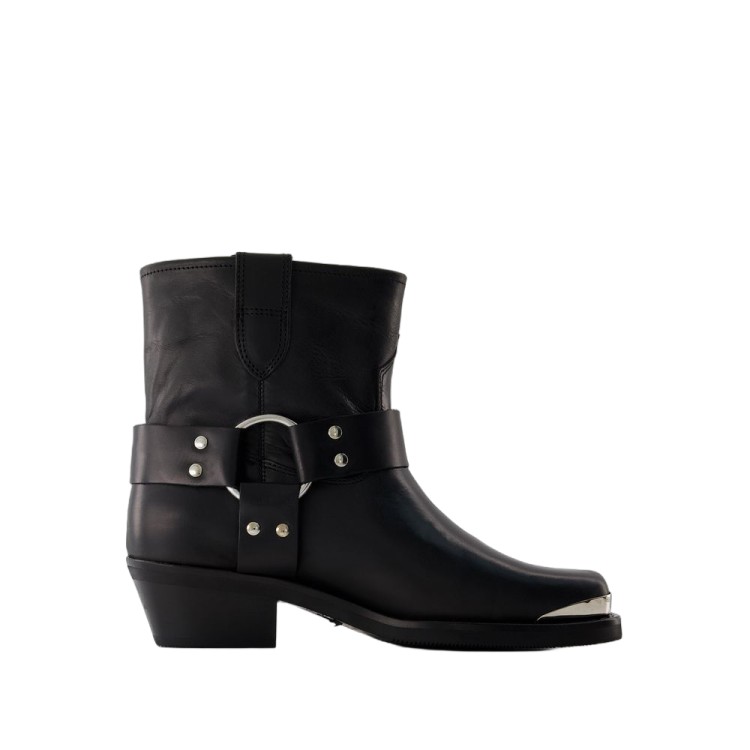 Shop Anine Bing Mid Ryder Boots - Leather - Black