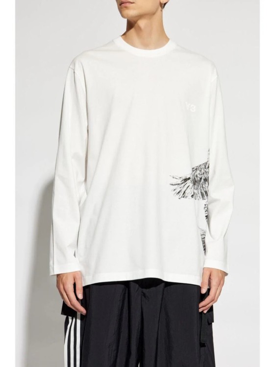 Shop Y-3 Logo-print T-shirt In White