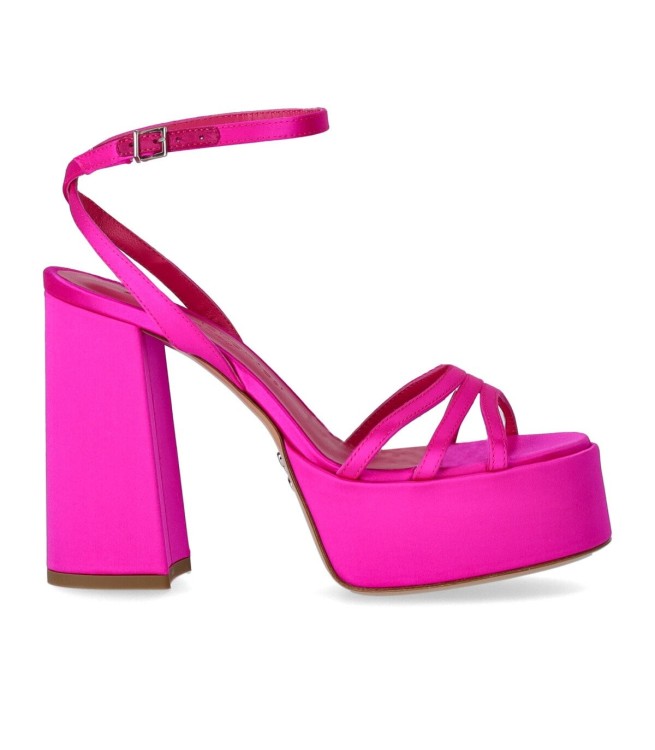 Shop Sergio Levantesi Vanilla Fuchsia Heeled Sandal In Pink