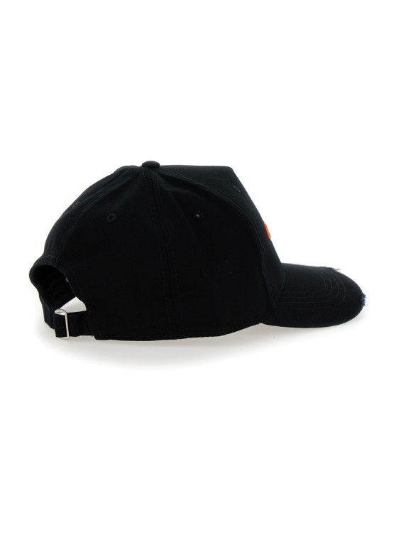 Shop Cultura Black Baseball Cap With Embroidery In Cotton