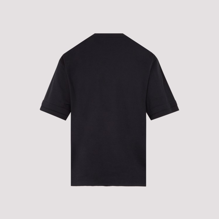 Shop Saint Laurent Black Cotton Logo T-shirt