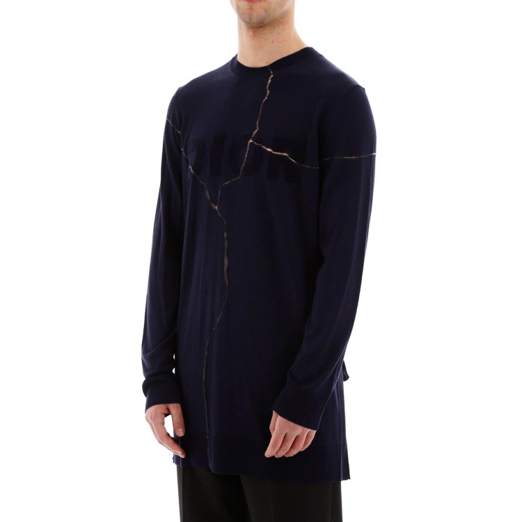 Shop Dior Asymmetrical Sweater In Black