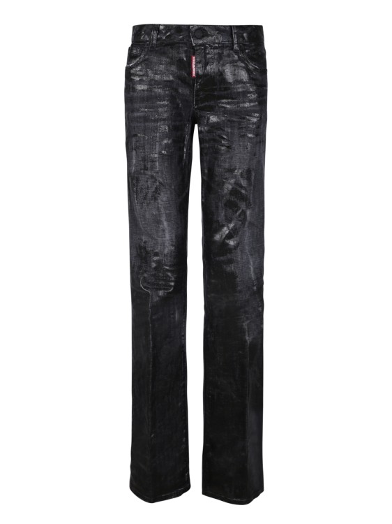 Shop Dsquared2 Coated Skinny Black Jeans