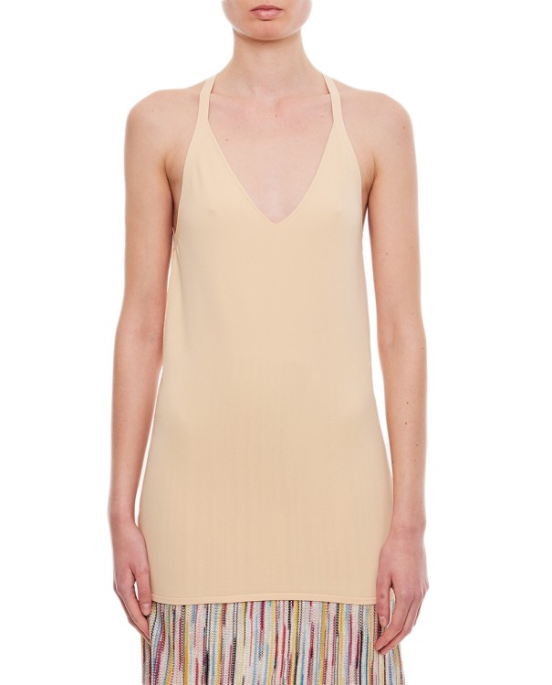 Quira Viscose Dancer Tank Top In Neutrals