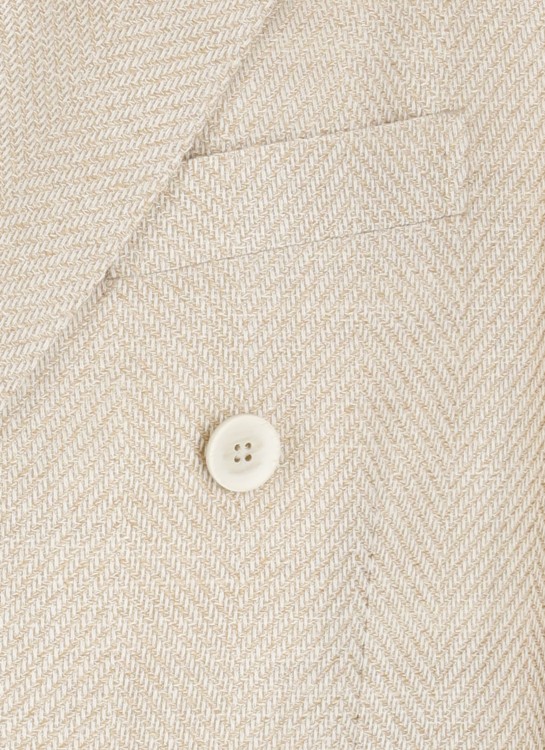 Shop Lardini Wool, Silk And Linen Jacket In Neutrals