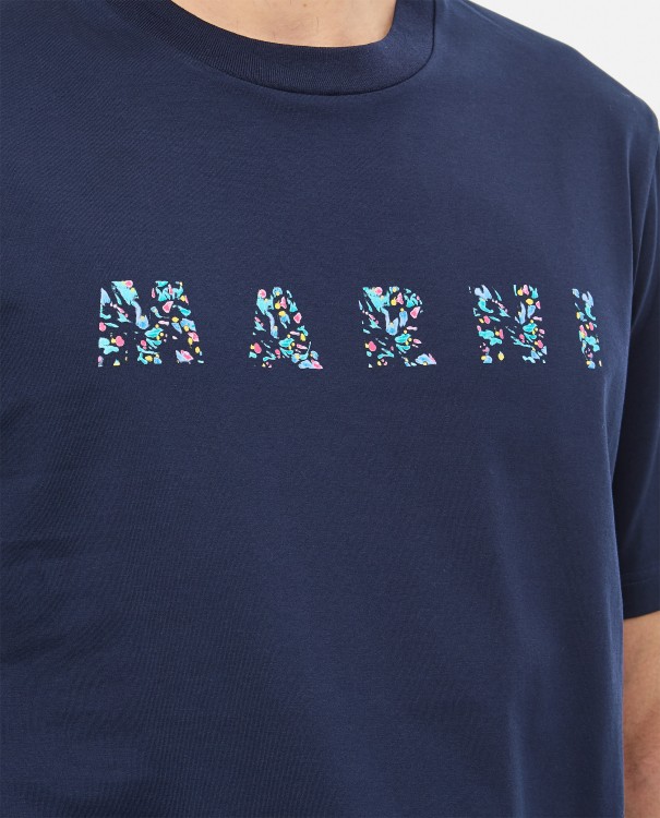 Shop Marni T-shirts And Polos Black In Blue