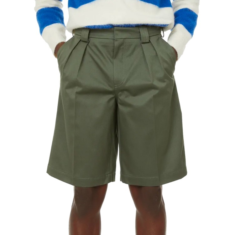 Shop Jacquemus Green Cotton Shorts In Brown