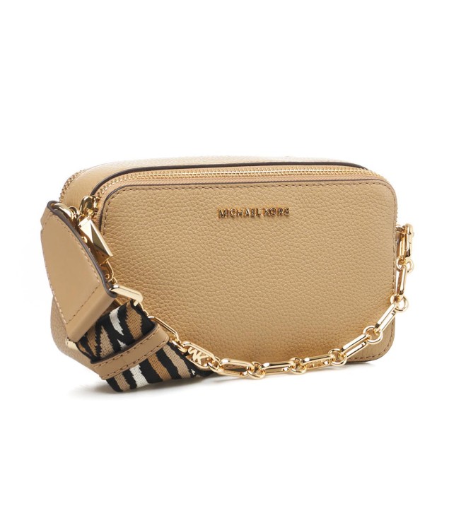 Jet Set Mini Beige Crossbody Bag by Michael Kors in Brown color