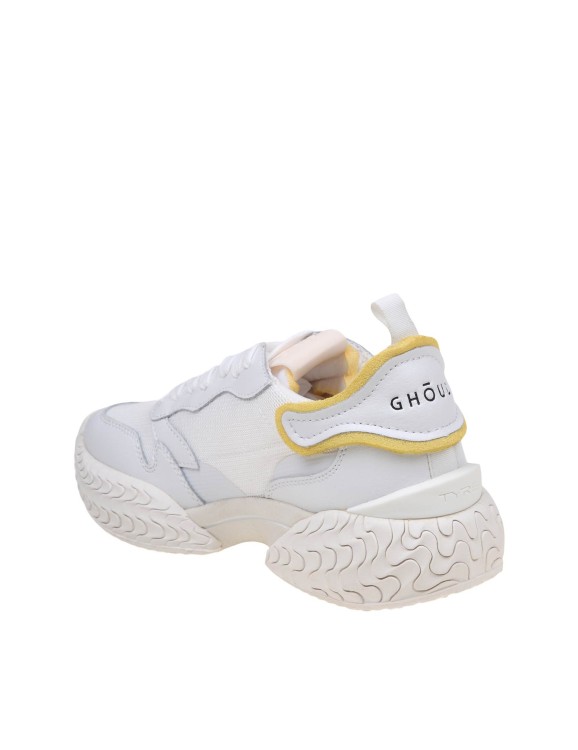 Shop Ghoud Tyre Low Sneakers In Leather And Fabric In White