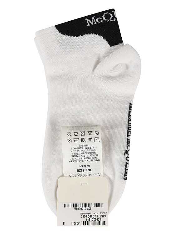 Shop Alexander Mcqueen Logo-embroidered Socks In White
