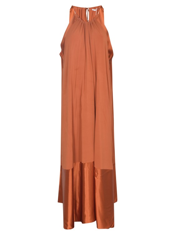 Shop Max Mara Terracotta Brown Long Dress