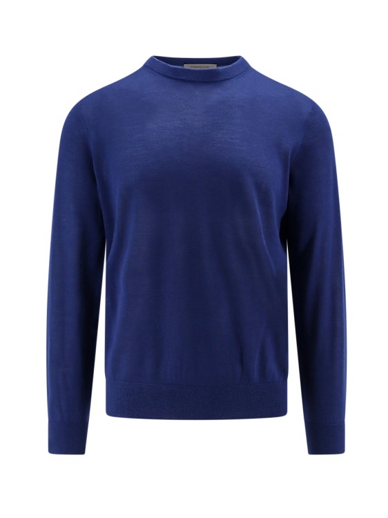 Shop Corneliani Cashmere And Silk Sweater In Blue