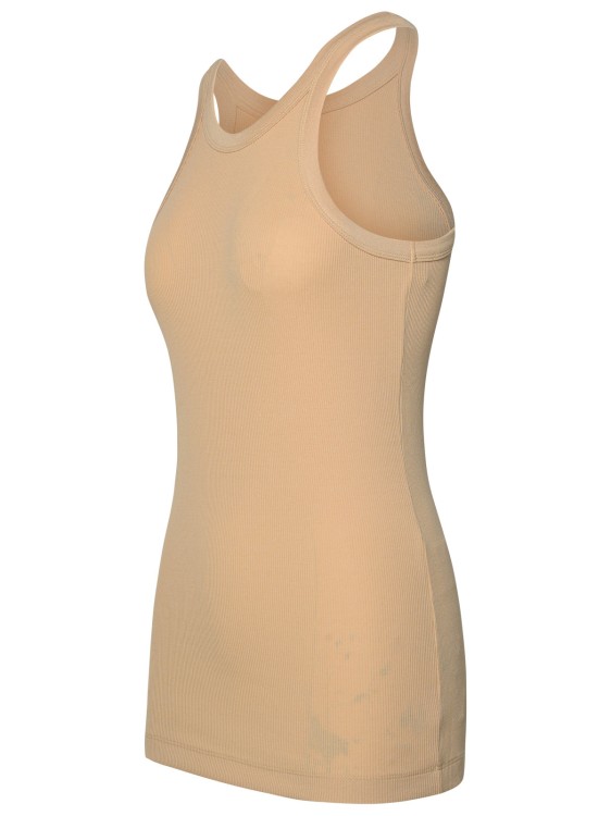Shop Sportmax Nastie' Tank Top In Silk Blend Nude In Brown