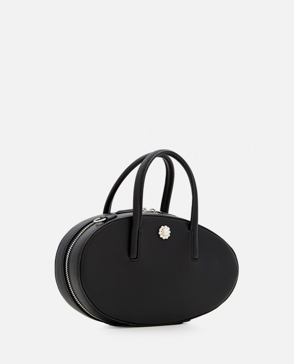 Shop Simone Rocha Egg Case Bag In Black