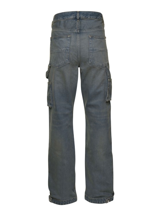 Shop Amiri Blue Carpenter Jeans In Denim In Grey