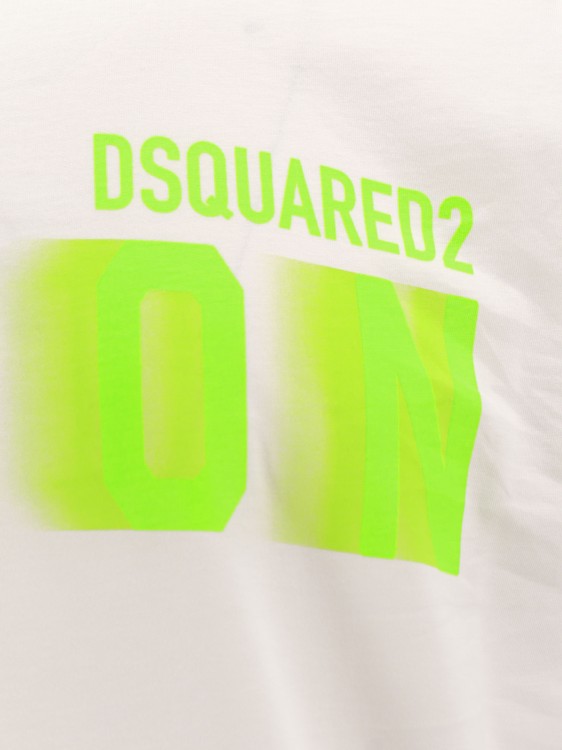 Shop Dsquared2 Cotton T-shirt With Icon Blur Print In White