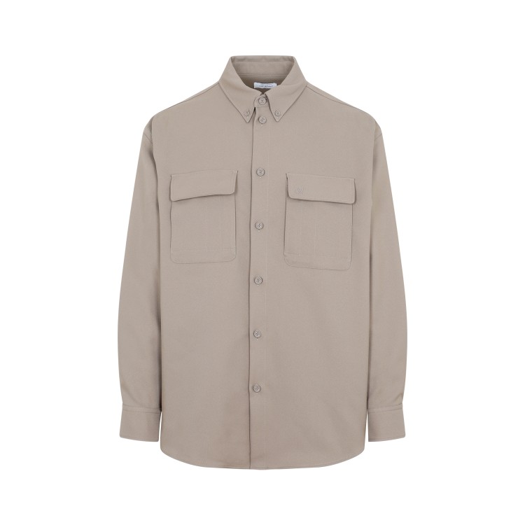 Shop Off-white Beige Military Over Shirt In Neutrals