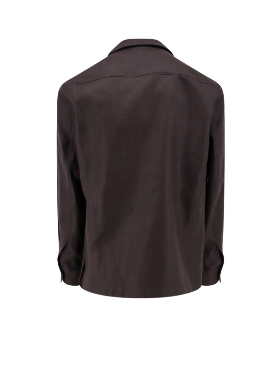 Shop Zegna Linen Shirt In Black
