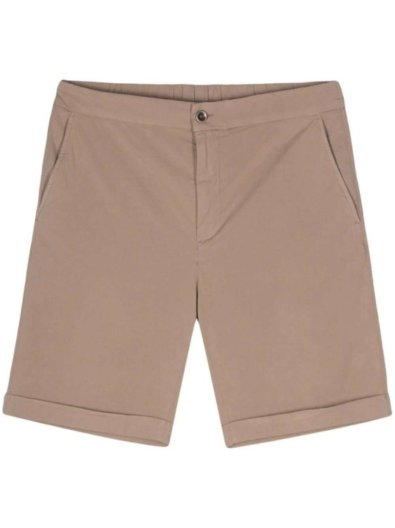 Shop Peserico Beige Cotton Bermuda Shorts In Brown