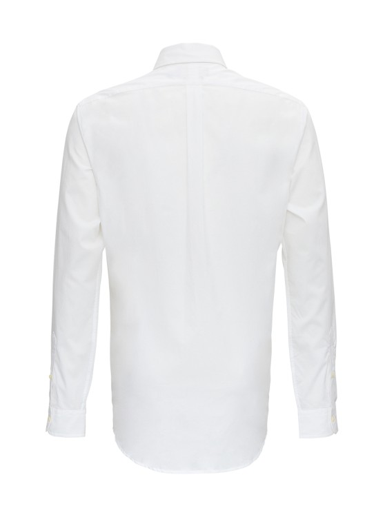 Shop Polo Ralph Lauren White Classic Collar Shirt In Cotton Poplin