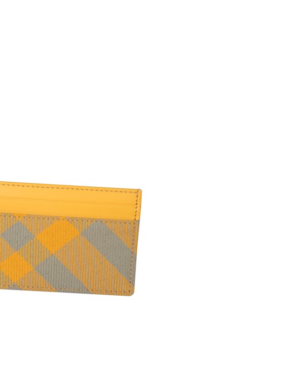 Shop Burberry Leather Cardholder In Yellow