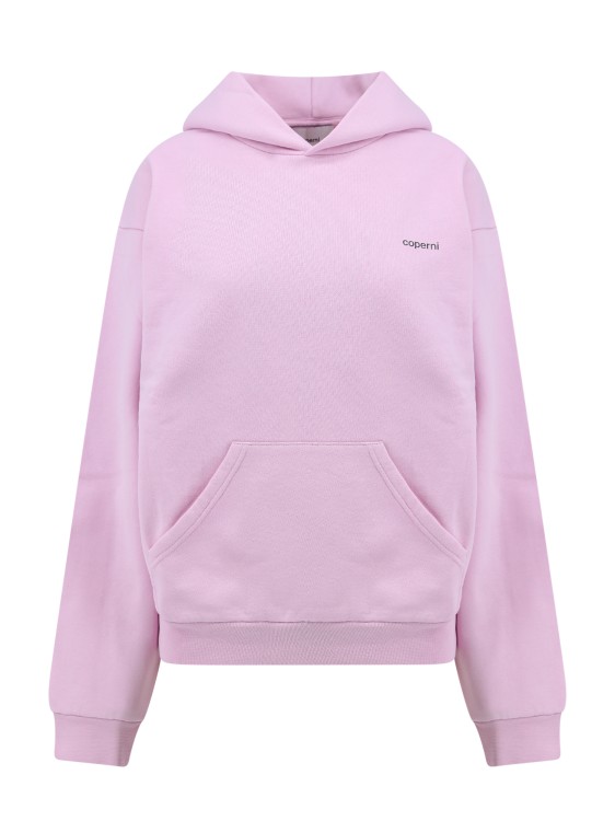 Shop Coperni Cotton Blend Sweatshirt With Hood In Purple