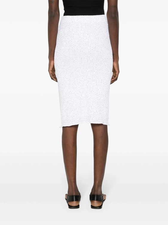 Shop Fabiana Filippi White Sequin-embellished Skirt