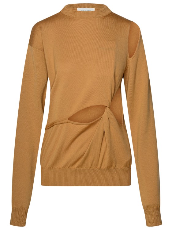 Sportmax Beige Virgin Wool Sweater In Brown