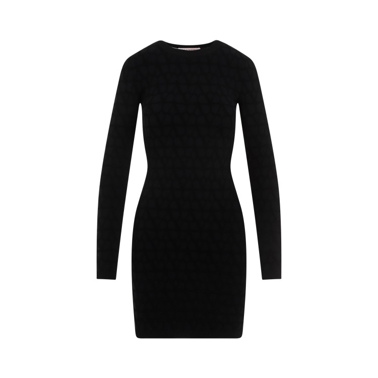Shop Valentino Black Knit Dress