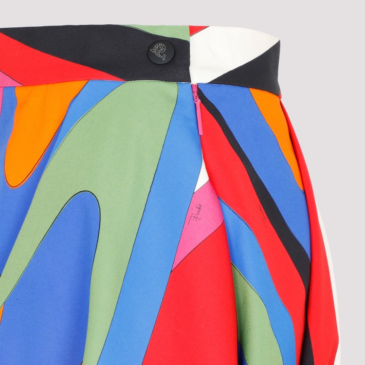 Shop Pucci Cotton Skirt In Multicolor