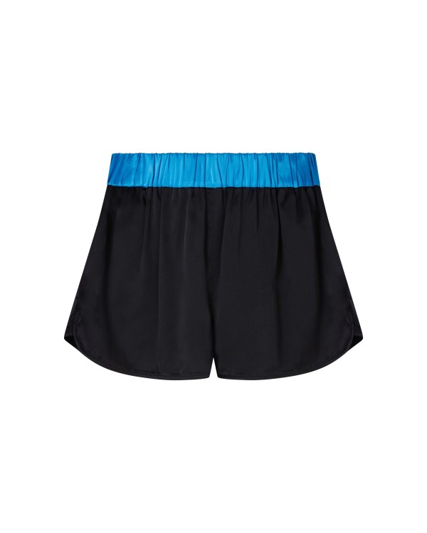 Shop Serena Bute Satin Racer Shorts - Black